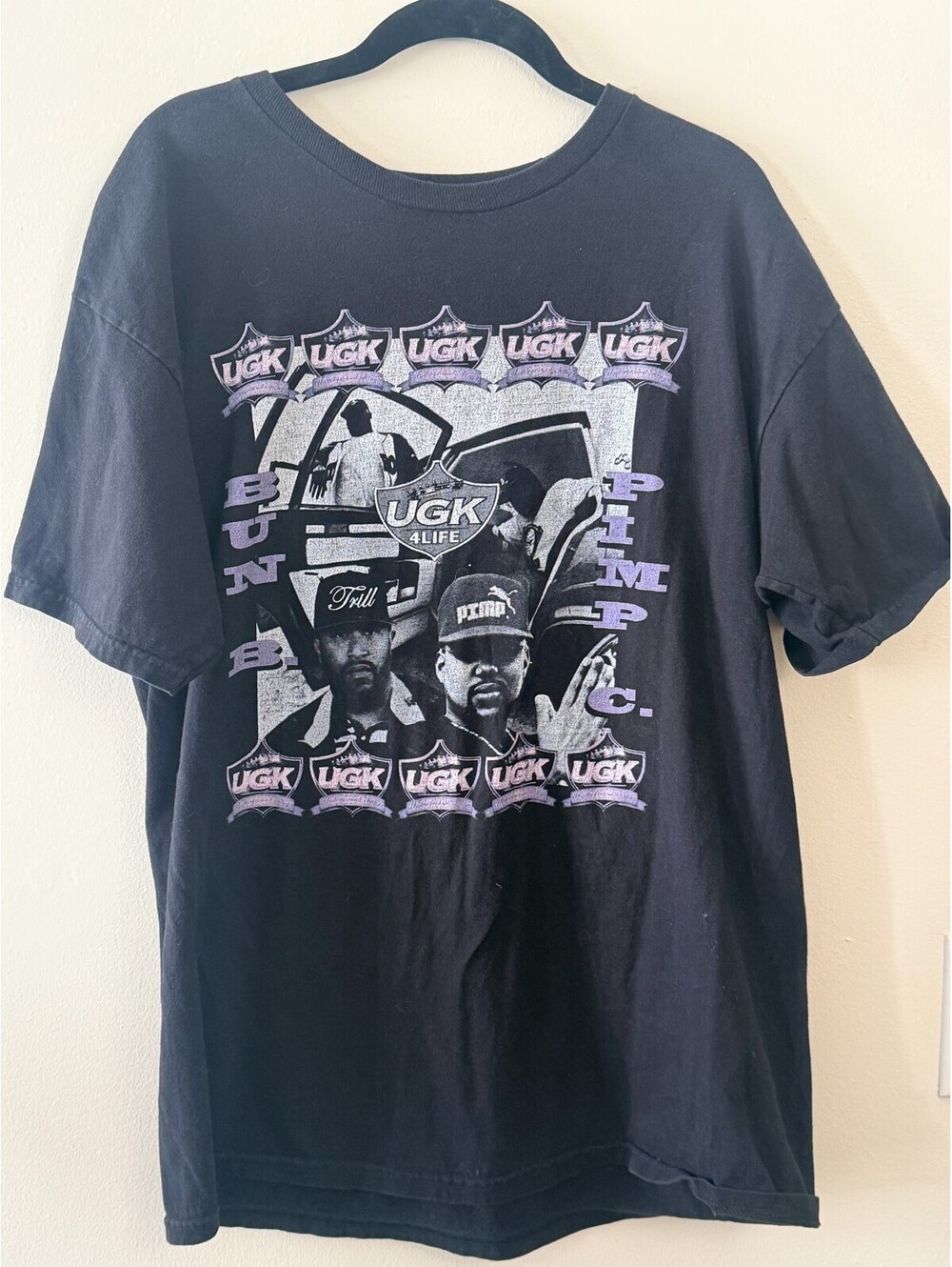 Algierz UGK 4Life Bun B Pimp C Vintage Shirt Black Men's Size XL That's Gangsta